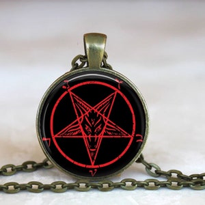 Baphomet Pendant Necklace: Satanic Goat Occult Jewelry