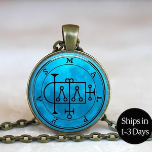 Malphas Sigil Necklace: Satanic Occult Seal Pendant