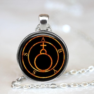Abyss Sigil Pendant: Gothic Occult Protection Amulet Necklace