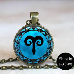 Aries   Zodiac Symbol Pendant, Aries  pendant Zodiac necklace Aries Zodiac jewelry astrology birthday gift key chain