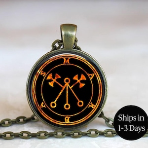 Necronomicon Marbas Necklace, Marbas Necronomicon Pendant, Marbas Necronomicon Jewelry, Witchcraft