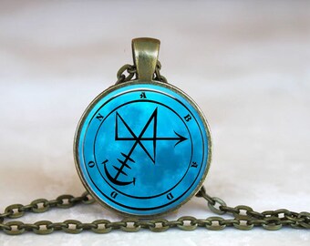 Abaddon Satanic Occult Seal Sigil Necklace Abaddon Witchcraft - Etsy