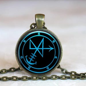 Collar con el sello de Abaddon: colgante ritual satánico ocultista