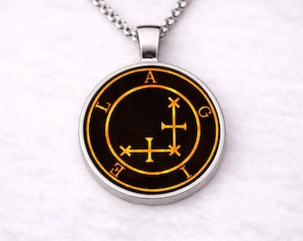 AGIEL Sigil Pendant – Esoteric Talisman, Occult Jewelry – Free Gift Box Included