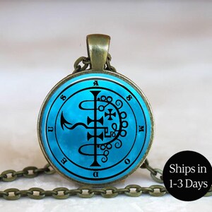 Asmodeus Pendant, Asmodeus necklace, Asmodeus jewelry, Asmodeus sigil, Ashmedai, Ashema Deva, Witchcraft Pendant, Pagan Jewelry