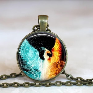 phoenix fire and water Pendant