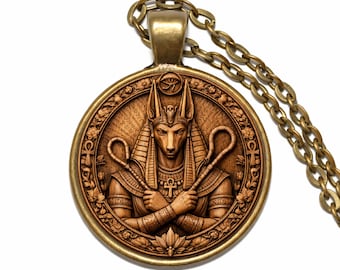Anubis Necklace • Egyptian God Pendant • Protection Talisman • Ancient Egypt Jewelry