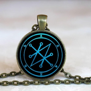 Azazel Sigil Necklace: Satanic Occult Ritual Pendant