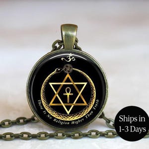 Theosophical Society Pendant: Esoteric Symbol Necklace
