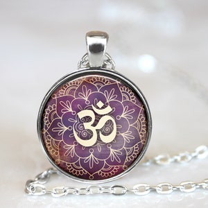 Om Namasta Lotous Flower Pendant, Om Namasta Necklace, Yoga Jewelry, Om Namasta Lotous Flower Jewelry