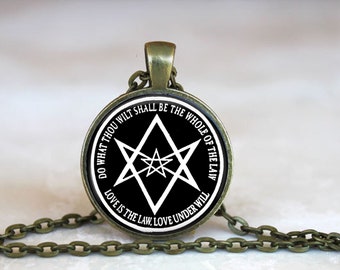 THELEMA Crowley Seal Necklace, Thelema Jewelry, Sigil Pendant