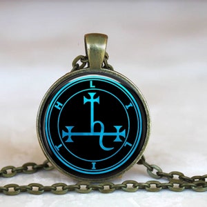 Lilith Sigil Pendant Necklace: Satanic Occult Seal, Witchcraft Ritual