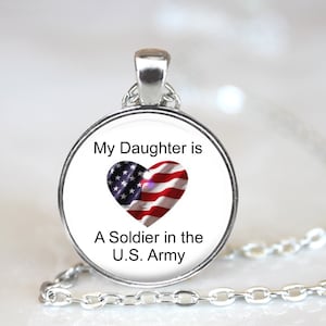 Army Daughter Necklace, Army Daughter Pendant, Army Jewelry, Army Charm, Army Daughter key chain