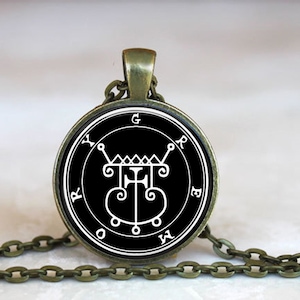Necronomicon Gremory Necklace, Gremory Necronomicon Pendant, Gremory Necronomicon Jewelry, Witchcraft