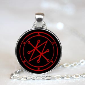Colgante con el sigilo de Azazel: Collar con sello ocultista satánico