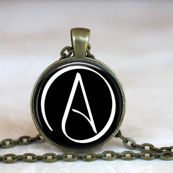 Atheist Pendant, Atheist Necklace, Atheist Jewelry