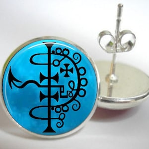 Asmodeus Earrings, Asmodeus Jewelry, Occult Earrings, Occult jewelry, Magic jewelry