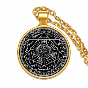 Seal of Seven Archangels Pendant Necklace • Sacred Geometry Sigil (25mm)