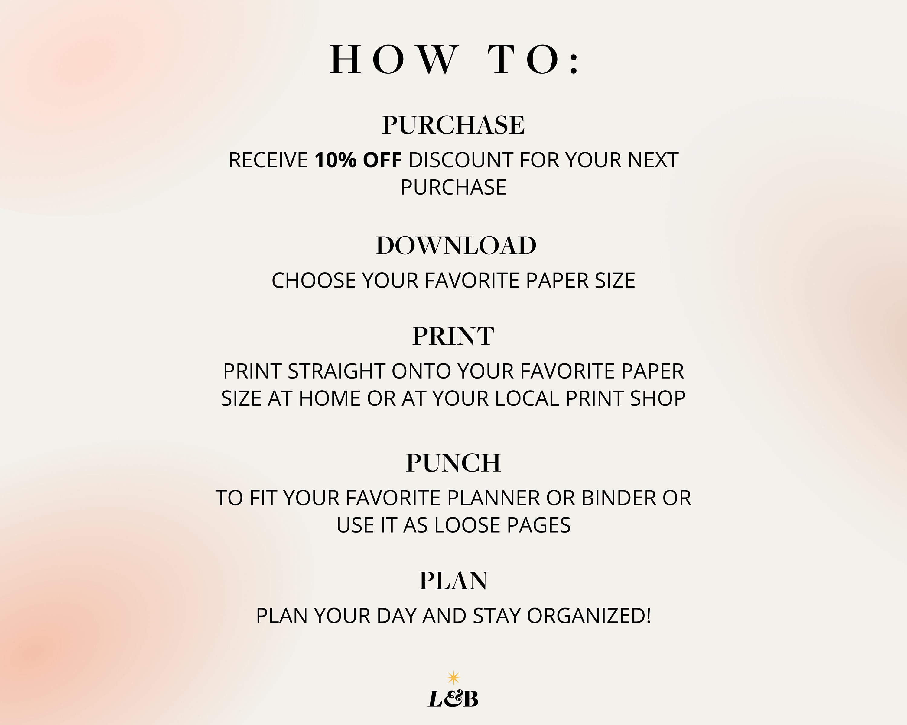 Monthly Planner Printable Undated Minimalist Planner Inserts Monthly ...