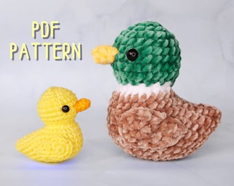 Little ducks amigurumi PATTERN, velvet ducklings amigurumi crochet tutorial