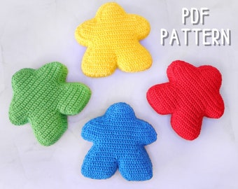 Meeple amigurumi crochet PATTERN, patron pièce au crochet pour jeux de société, peluche ouvrier de Carcassonne