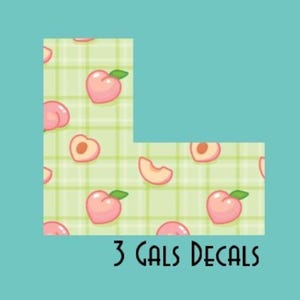 Tandem Mobi Insulin Pump Sticker - Diabetes Sticker - Gingham Peach - Tandem t:slim Sticker - Diabetes Gift