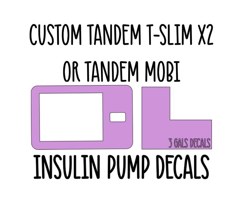 Custom Tandem T-slim X2 or Tandem Mobi Pump Decals - Tandem Tslim ...