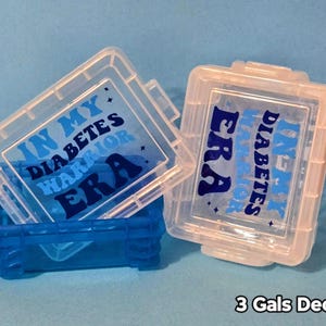 Small Diabetic Supply Storage Containers, Sharps, New or used Test Strips, Emergency Sweets,  Type 1 Type 2 Diabetic Organization