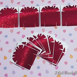 Omnipod Decal - Omnipod Sticker - Deceit Glitter Red Omnipod Decal