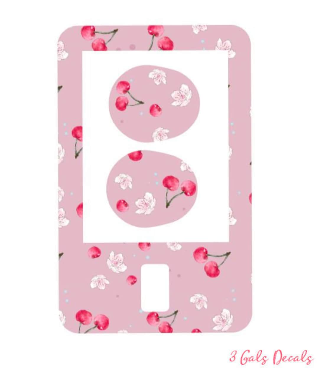 G7 Tslim Skin Decal Tandem Tslim X2 Sticker Cherries With Flowers Tslim With G7