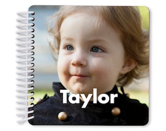 Personalized Baby Photo Book, Custom Board Book of Family Names & Faces, Gift for Kids