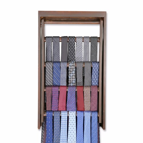 Tie Rack Wall Mounted Tie Rack tie Holder Portacravatte Etsy