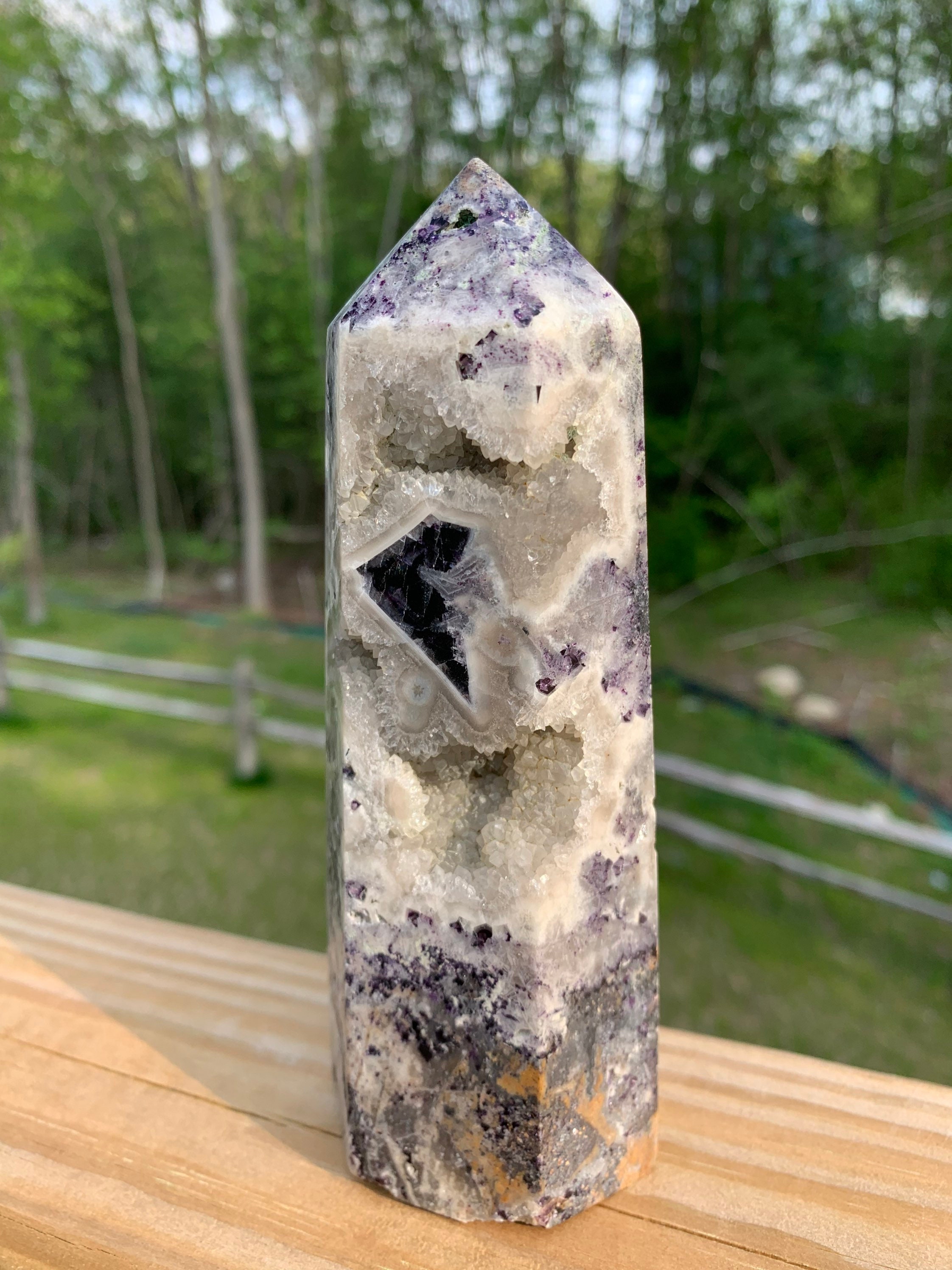 Sphalerite Crystal Tower with Druzy Caves Etsy