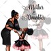 Black Mother & Daughter Clip Art, Black Mom, Love You Mum Card, PNG File, PDF Bonus File, Instant Download, Printable Art, 