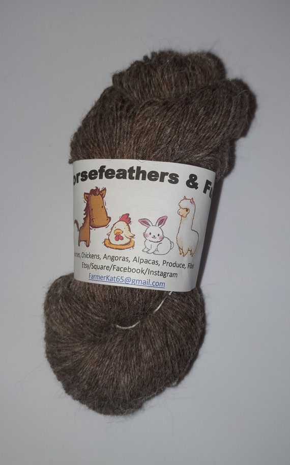 Alpaca Yarn - 2ply Sock Brown Tweed