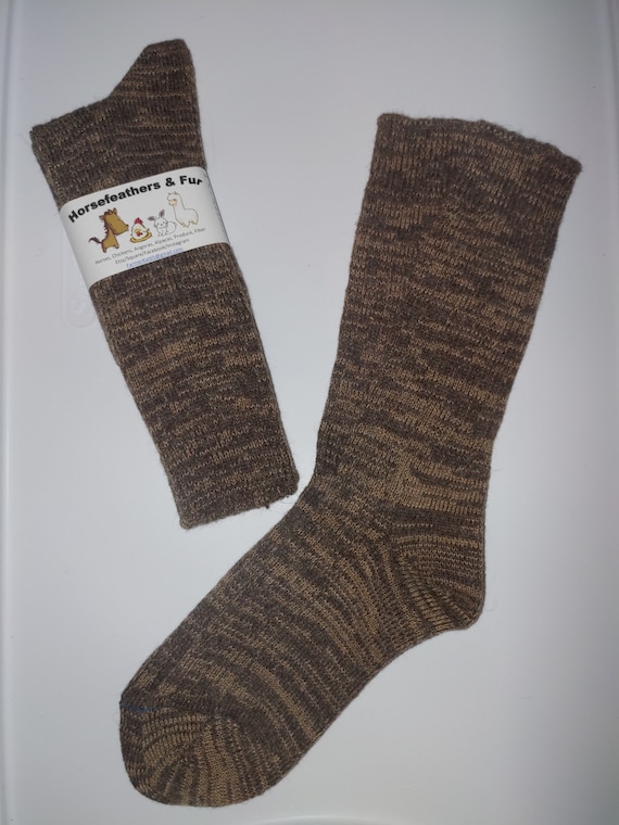 Alpaca Crew Sock - Light Brown