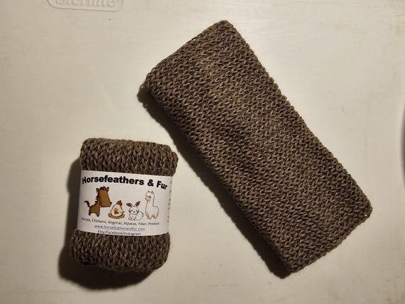 Alpaca Headband - Brown Fleece Lined