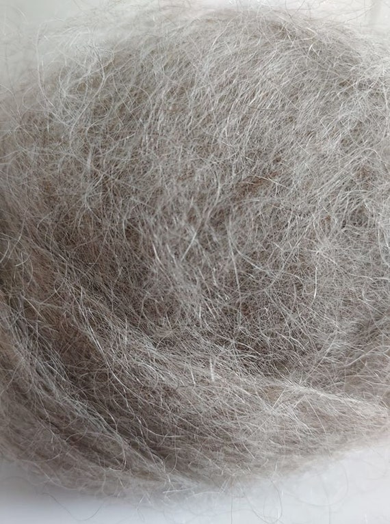 Alpaca Roving - Light Gray