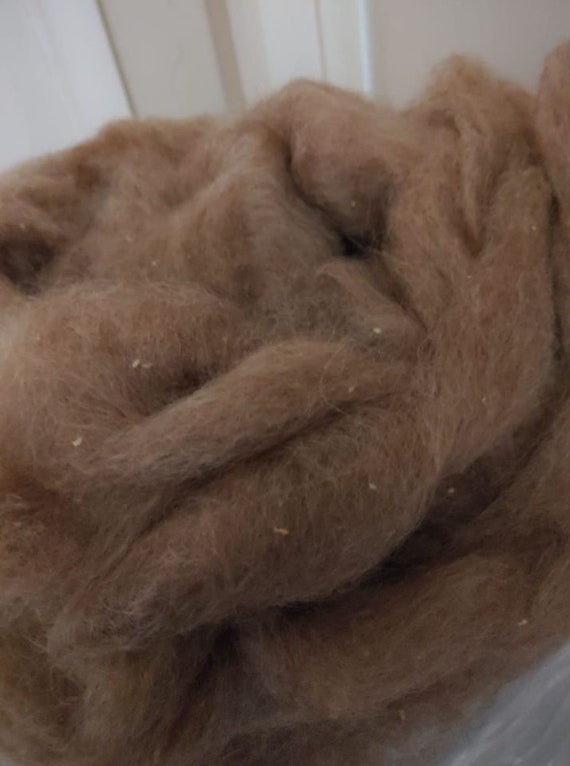 Alpaca Roving - Light Brown