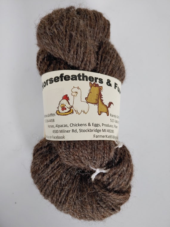 Alpaca Yarn - 2ply Sport Brown Tweed