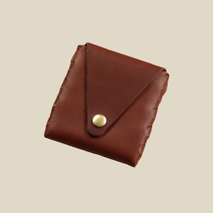 Handgemachtes Minimalistisches Leder Portemonnaie, einteiliges nahtloses Design, pflanzlich gegerbtes Leder, original, langlebig & hochwertige Geldbörse