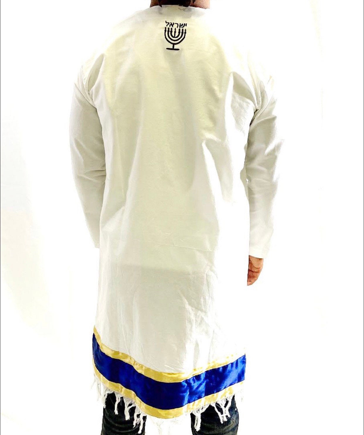 Hebrew Israelite Jacket With Fringes Hebrew 12 Tribes of Israel Scripture  Clothing 