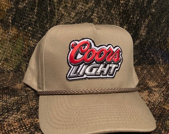 Coors Light Patch on a Rope Brim Khaki 
