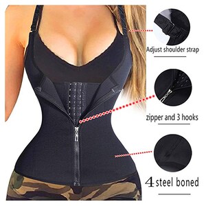 GAODI Women Waist Trainer Vest Workout Slim Corset Neoprene Sauna