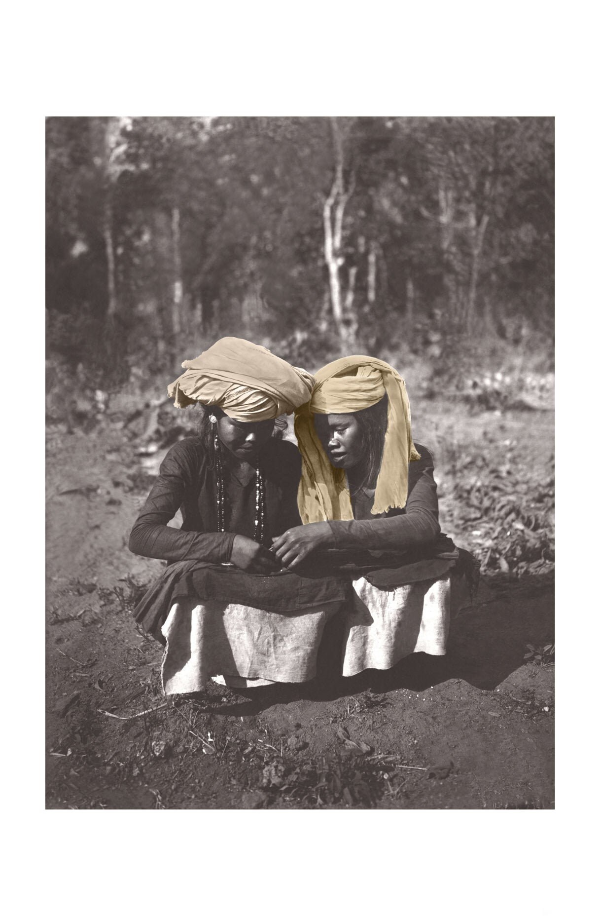 Photographie Ancienne Noir et Blanc - Touche Couleur Voyage 02 Tirage Papier Mat Décoration Murale