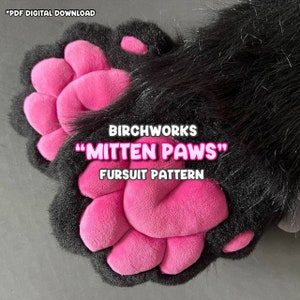 PDF Pattern Download Fursuit Mitten Paws