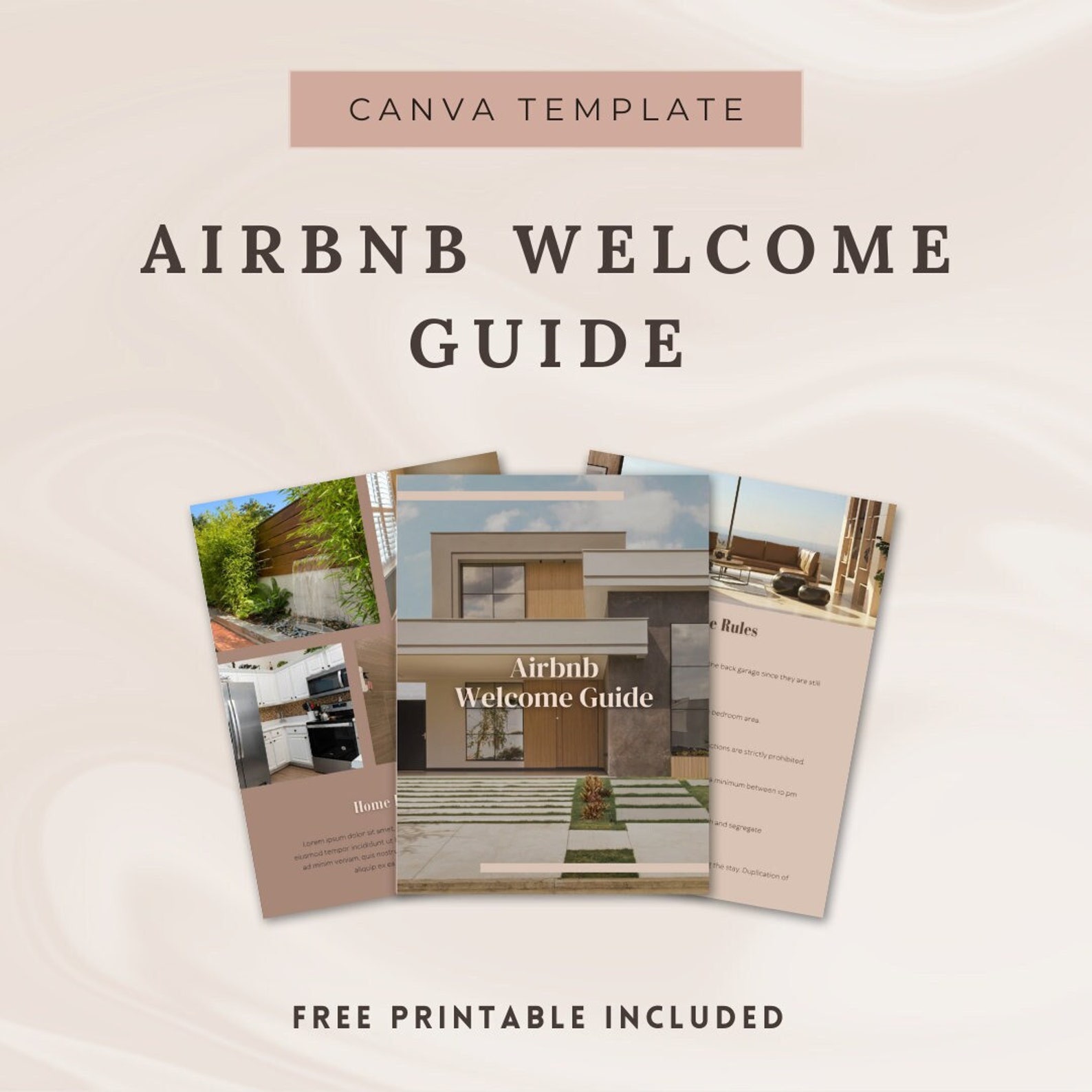 Airbnb Welcome Guide Template for Canva Aesthetic Design Free Printable ...