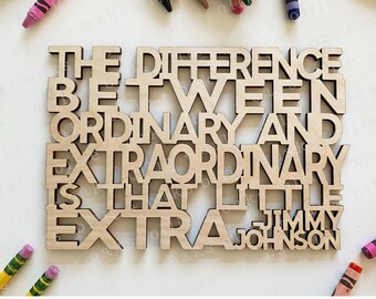Personalized Laser Cut Modern Farmhouse Wall Decoration w Font /& Size Option Housewarming Gift for Friends Custom Quote Wood Cutout