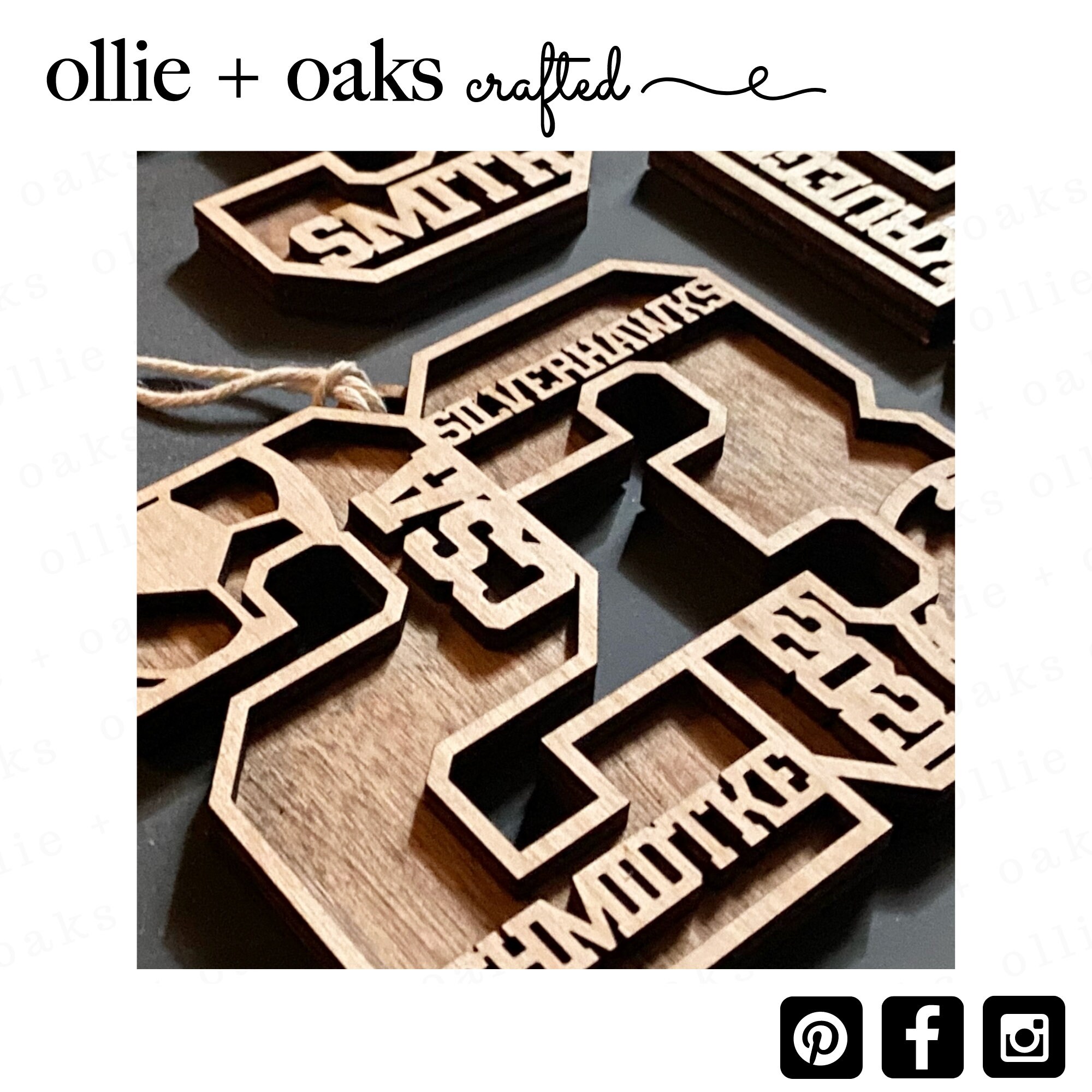 Custom Athlete Jersey Number Ornament Sports Wood Ornament Etsy