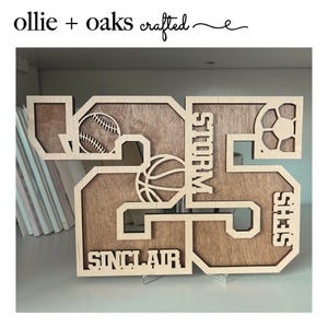 Custom Senior Gift, Custom Graduation Year, Club Wood Cutout, Sports Wood Cutout, Custom Sports Plaque, Class of &#39;24 Gift, Club + Sport Gift